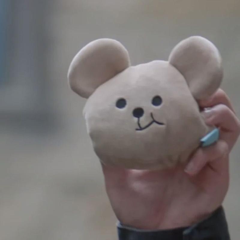 Twisted Mouth Bear Coin Purse Zipper Plush Small Wallet Student Bag Pendant Minority Cute Small Item Portable Storage Bag