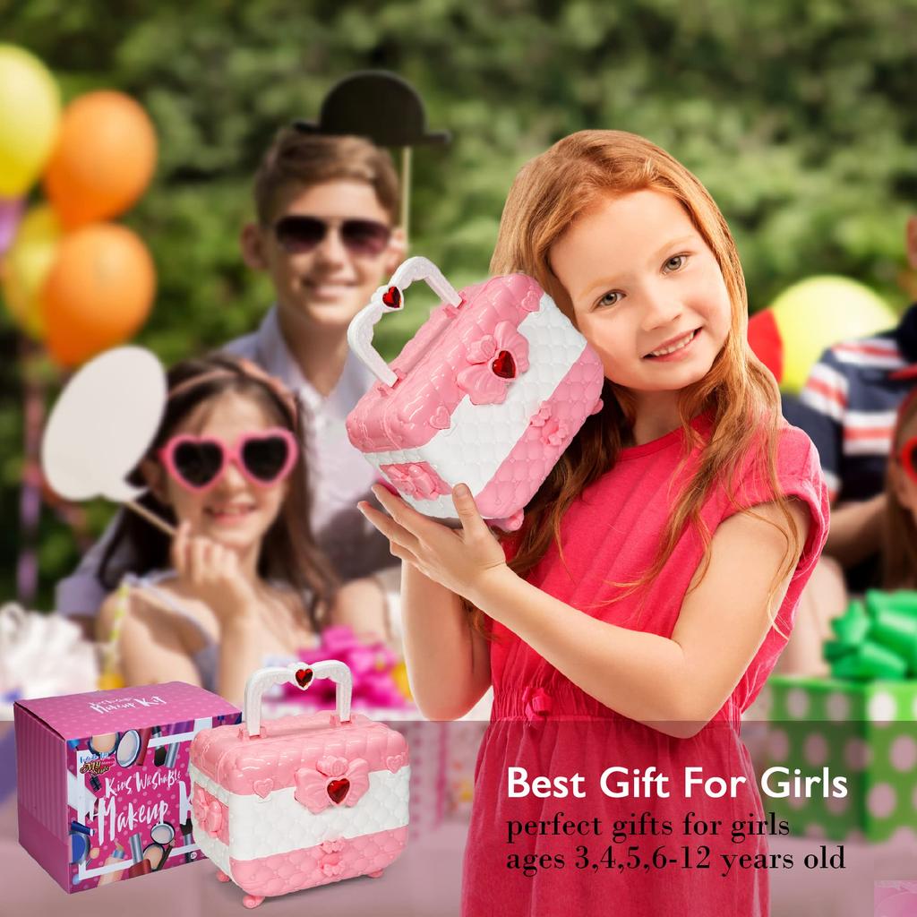 Kids Makeup Set for Girls Kids Makeup Set for Ages Maquillaje Para Play Makeup Perfect Toy for Little Princess Kids Ages Birthday Gift for Girls -