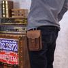 Scissor Scissor Waist Leather and with Belt Loop and Carabiner Hook k-cocochi Bag, Case, Pouch, Suede, Brown,