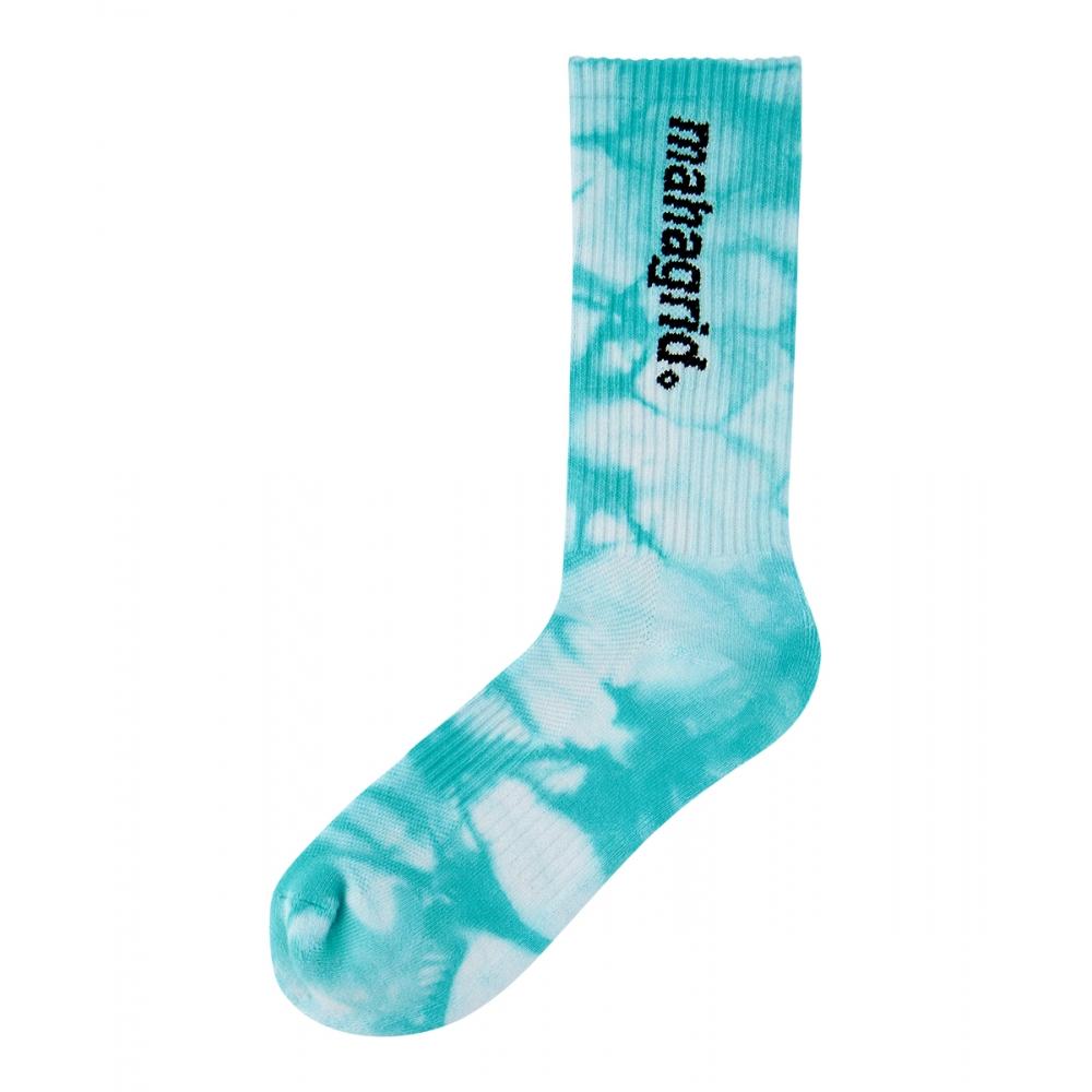 

MAHAGRID ORIGIN LOGO TIE DYE SOCKS GREENMG2DSMAB84A