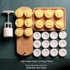 Plastic Hand Press Mooncake Mold No Oil Demold Needed with Multiple Pattern Stamps for Home Beginner Baking
