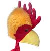 Funny Plush Rooster Hat Chicken Dress Up Animal Costume Hat Warm Fun Animal Headgear for Adults Teens Theme Christmas Party Cap