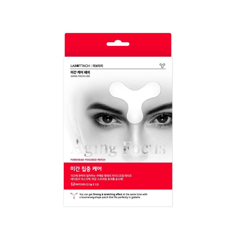 LABOTTACH Frown Line Care Patch Firming & Deep Hydration 12 Sheets, Facial Smoothing Mask, Korean Skincare