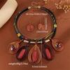 Crystal Multi-layer Jewelry Set African Women Jewelry Set Necklace Earrings Set  Banquet Party