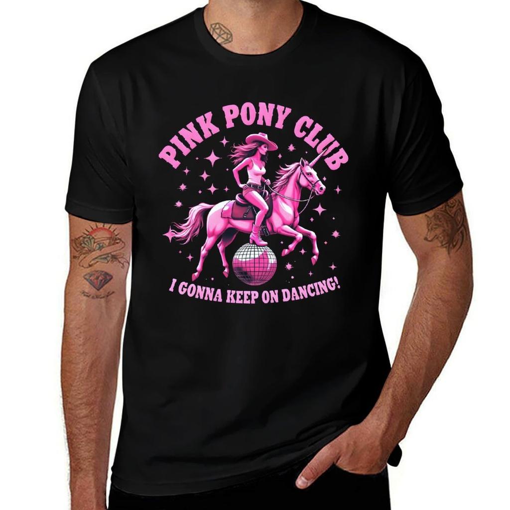 Pink Pony Club Keep On Dancing TShirt Basic Simple Design Short Sleeve Shirt