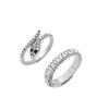 New Jewelry Autumn and Winter Serpentine Diamond Ring Personalized Irregular Alloy Stacked Ring Woman