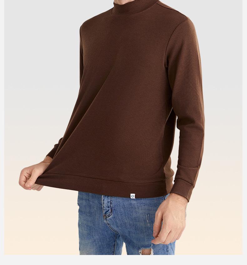 Anthem Men's Slim Fit Wool Mid-Neck Long Sleeve Warm Base Layer for Autumn/Winter