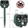 AURA Ultraschall-Fuchsabweiser, Solarbetrieben und Wasserdichtes Tierabwehrmittel, Taschenlampe und USB-Aufladbar