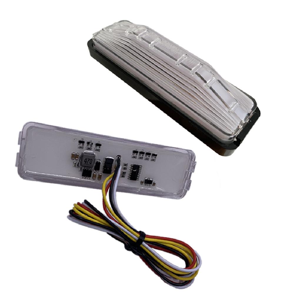 2Pcs Truck LED Light 12-24V 28LED Scanning Side Marker Turn Signal Warning Lights Tail Brake Light Emergency Signal for Trunk Trailer