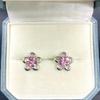 6.2mm Round CZ Flower Stud Earrings DIY Setting, S925 Sterling Silver Mount