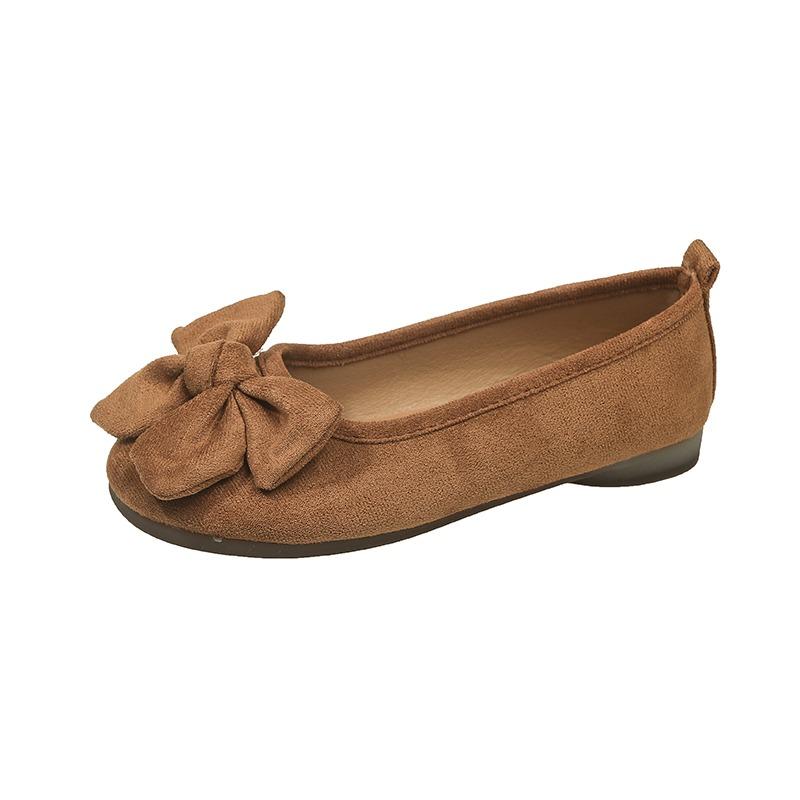 Fashion 2025 Bow Flats Women Shallow Shoes Designer Suede Elegant Shoes Autumn New Trends Fad Casual Sneaker Walking Zapatillas De Mujer