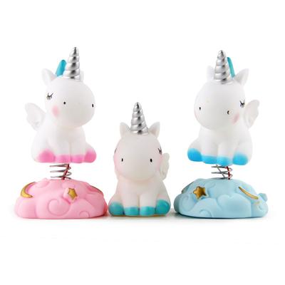 Leuchtende Vinyl Einhorn Kuchenornamente Licht Schaukelpferd Pegasus Regenbogenpferd Gürtelbasis Dekorative Backwaren