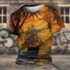 Men Mountain Scenery3D Print Sport Quick-dry Breatha Short-Sleeved T-Shirt Outdoor Street Casual Fashion Harajuku Summer Top