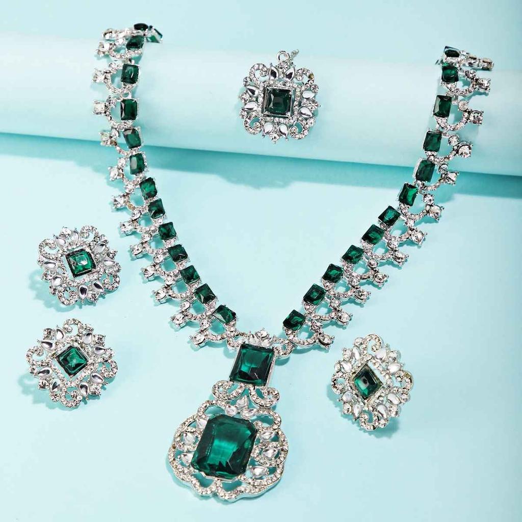 Maang Tikka Ring Earrings Jewellery Set