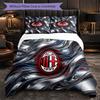 AC Milan Pattern 3?Pieces Bedding Set Soft Microfiber Duvet Cover with Pillow Cases for Bedroom