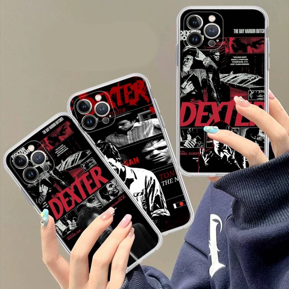 Dexter Morgan For IPhone 17 16 15 14 13 12 11 Pro Max Plus Transparent Soft TPU Phone Cover