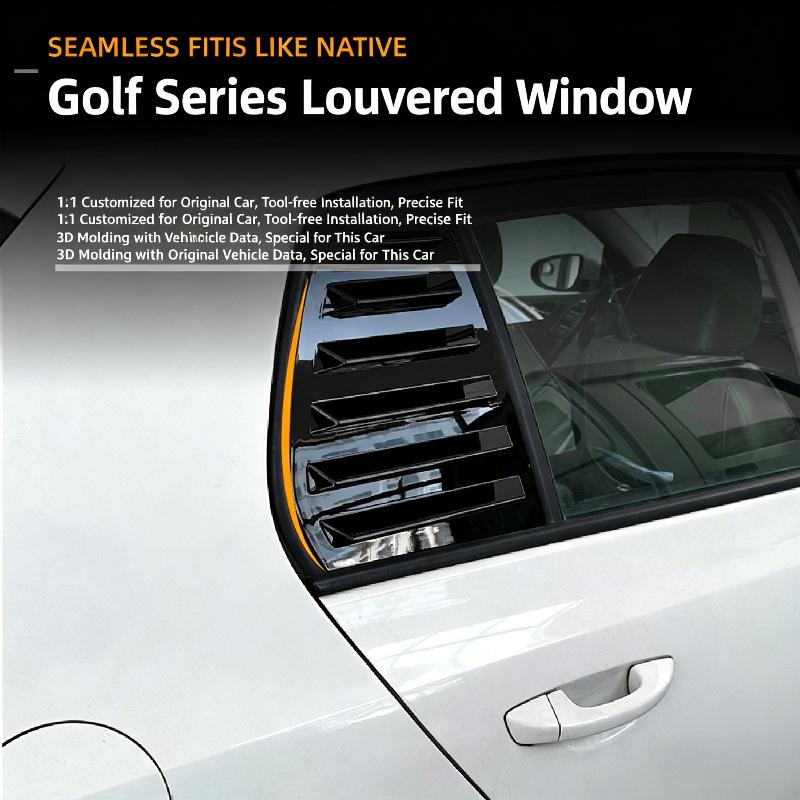 Car Rear Side Vent Quarter Window Louver Shutter Cover Trim Compatible With Golf Mk4/5/6/7/8//R Louver Cover