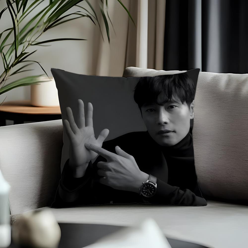 Viral Llee Byung Hunful Cushion Cover Antidustmite Pillowcase Invisible Zipper Silky Short Plush Sofa Cushion Cover