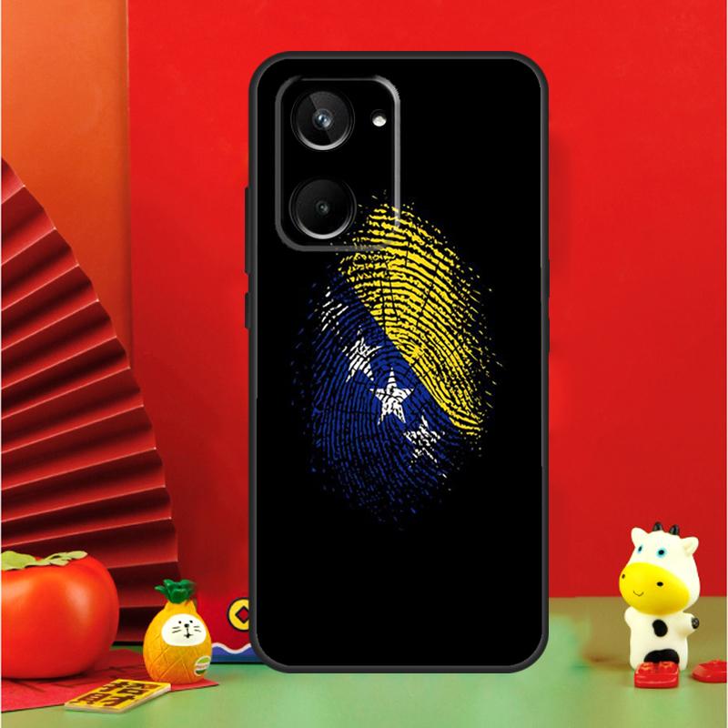Bosnia and Herzegovina Flag Case For Realme C67 C55 C53 C51 C35 C33 C31 C30 C25s C21Y GT Neo 6 GT5 9 10 11 12 Pro Plus