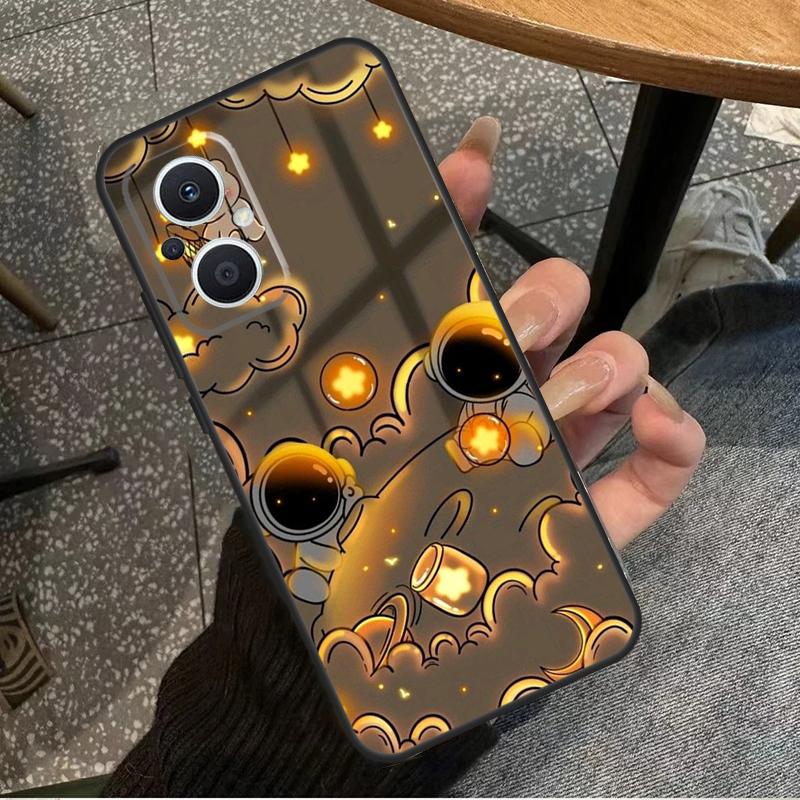 Cute Galaxy Astronaut For OPPO Reno 7 8 Lite 8T 14F 13F 11F 12F 10 11 12 13 14 Pro OPPO Find X9 X8 X5 X6 Pro Case