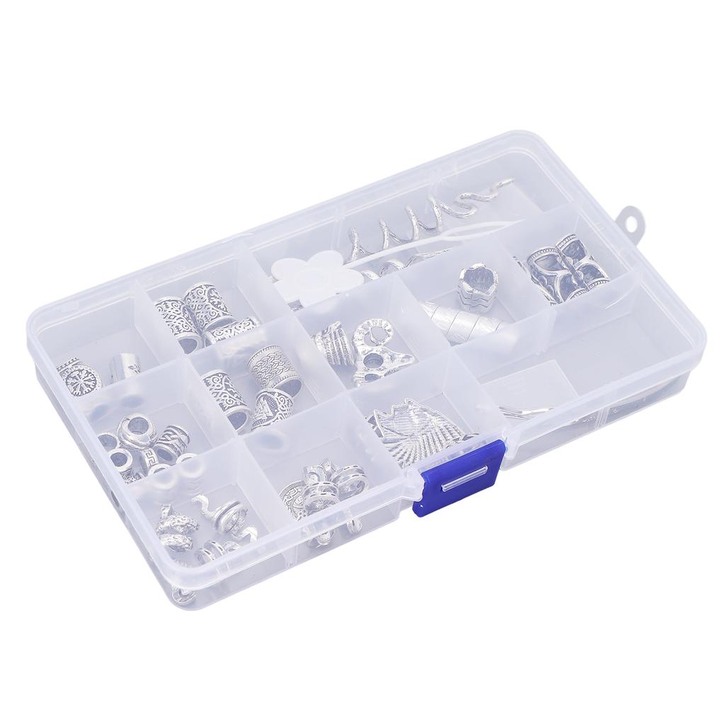 34pcs Alloy Beard Jewelry Dreadlocks Different Shapes DIY Hair Braiding Beads Accessories for Bracelet Necklace