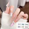 50Pcs Pearlescent 3D Nail Art Bow Charm For Nails Decoration Design Kawaii Manicure Accessories Bow-knot DIY Craft Supplies