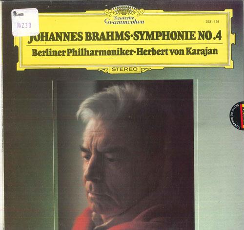LP Record HERBERT VON KARAJAN, BERLINER PHILH - Brahms Symphonie Nr4 E-moll, Op98 2531134 DEUTSCHE GRAMMO Venezuela Classical Used
