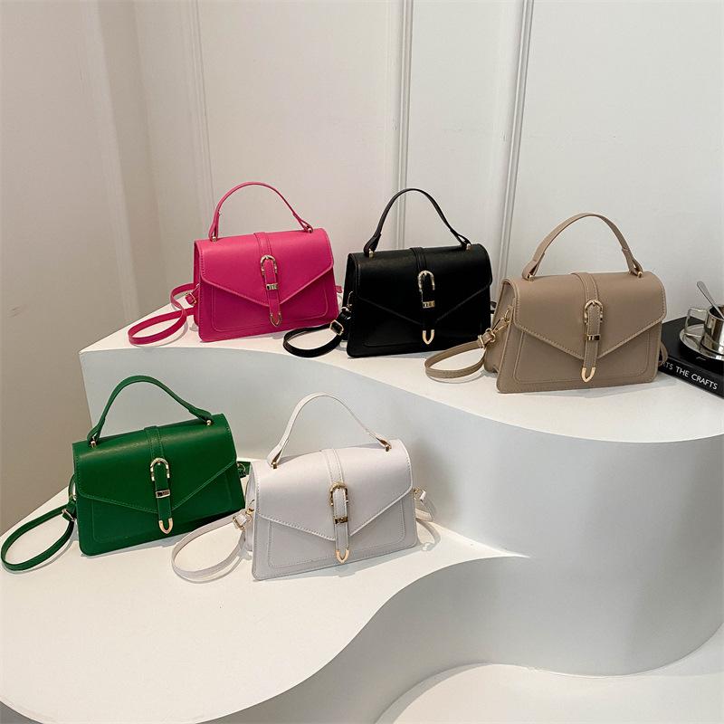 Handheld Women'S Bag Summer Fashion Shoulder Bag Textured Hardware Women'S Bag Small Square Bag Crossbody Bag