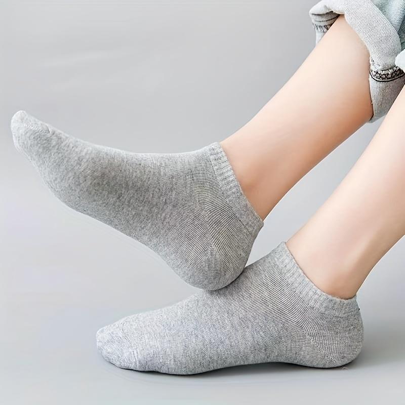 high quality15 Pairs Simple Unisex Solid Socks, Soft & Lightweight Low Cut Socks, Women's Stockings & Hosiery