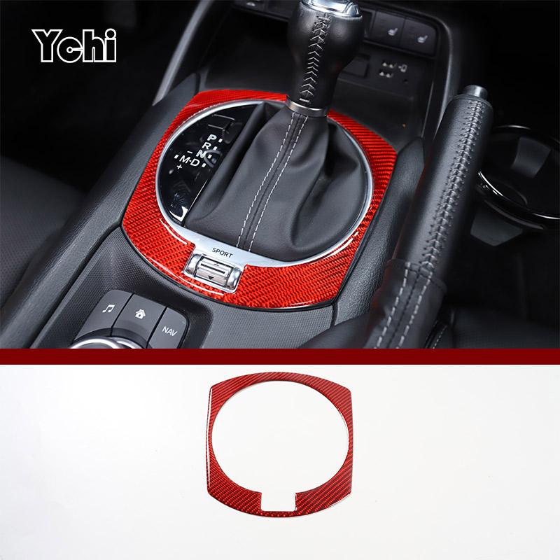 Red Soft Carbon Fiber For Mazda MX-5 NC 202016-2026 Car Center Control Interior Sticker Car Modification Accessories