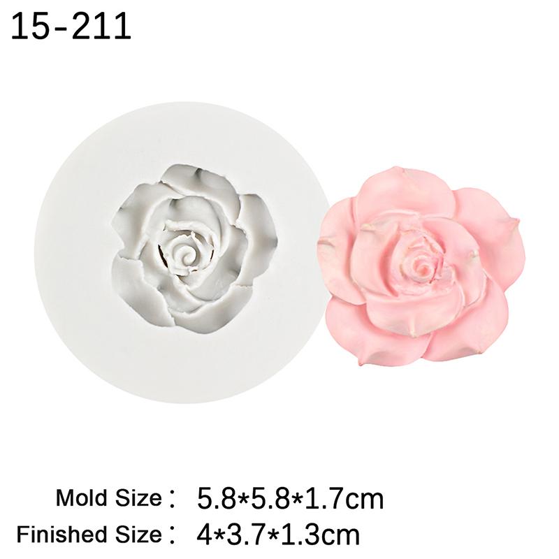 Fondant Cake Silicone Mold Rose Peach Blossom Flower Baking Chocolate Decorative Mould 15-71