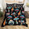 Mushroom Duvet Cover Set Burgundy Plant Fallen Leaves Bedding Set 2/3pcs For Boys Snail Print King Size Soft Comforter Cover