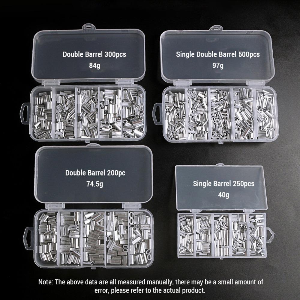 200/250/300/500PCS Single Barrel Fishing Crimp Sleeves  Fishing Accessories