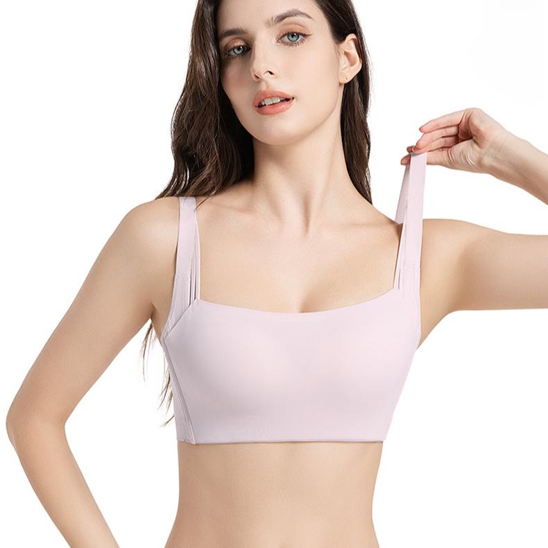 Smidig och Sömlös BH för Kvinnor På Sommaren Tunn och Stora Storlekar för Kvinnor Samlad Anti-Hängande BH Utan Stålringar