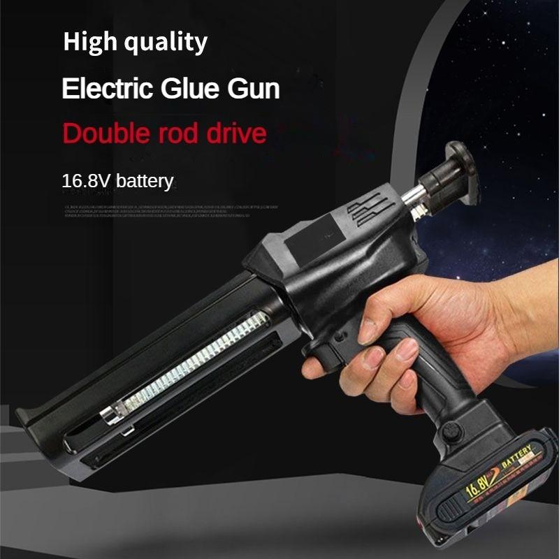 Household Electric Heat Hot Anti-Drip Melting Glue Gun Pressure Black Sewing Repair Power Tool Double Tube Automatic Glue Gun