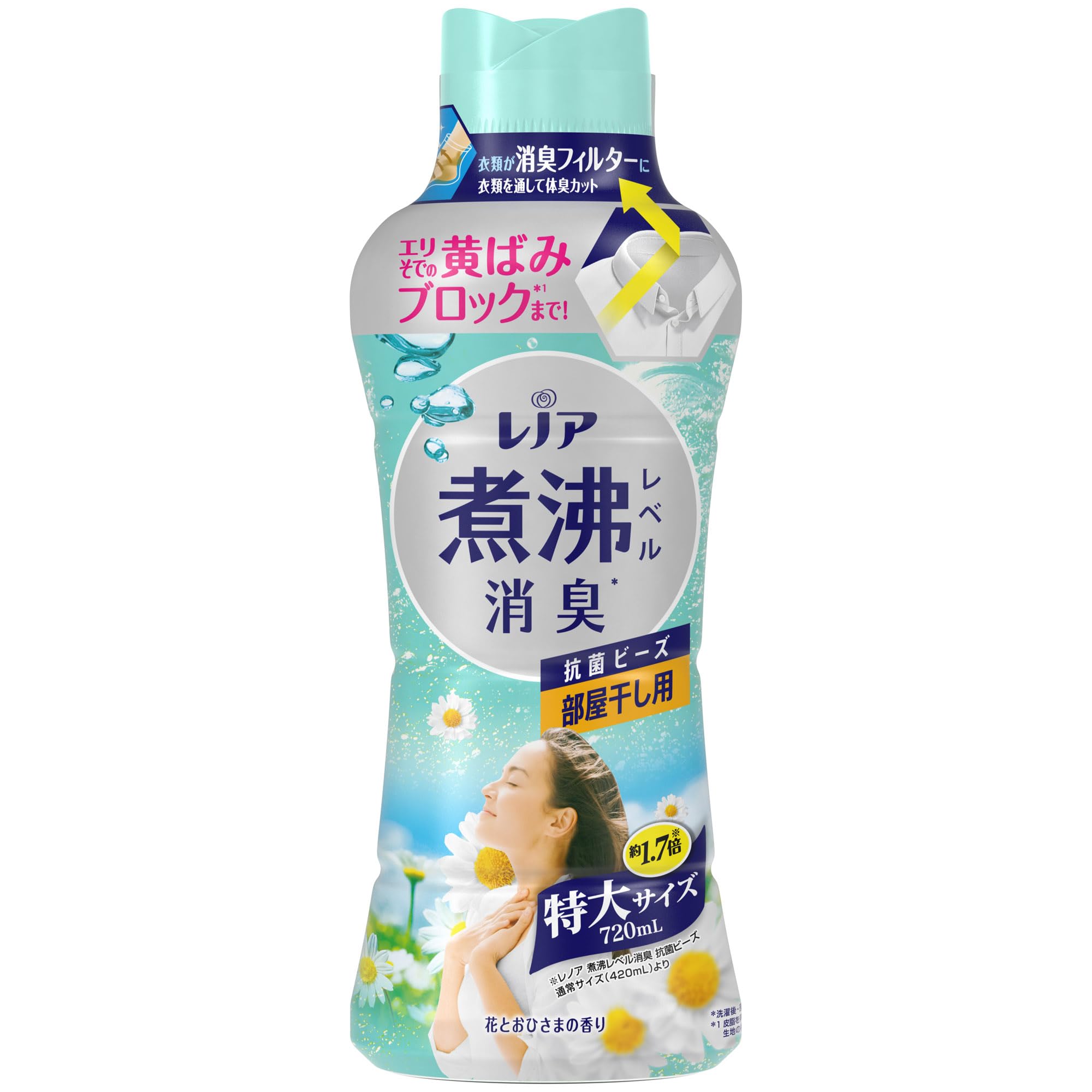 

Lenor Super Boiling Level Antibacterial Indoor Flower and Sun Extra Large 720ml Deodorizing, Deodorizing, Beads, Drying, Scent, синий