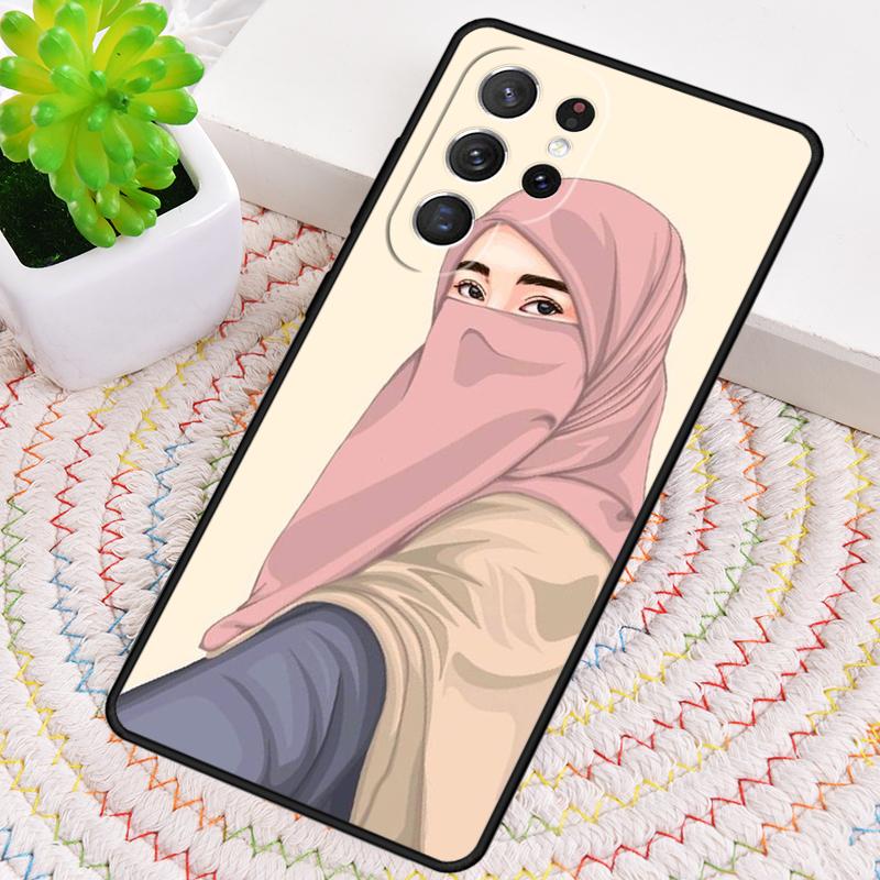 Islamic Arabic Hijab Girl Silicone Phone Case For Samsung Galaxy Note 10 Pro S26 S25 S24 S23 S22 S21 Plus S25Ultra Capa Cover