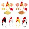 Child Kids Adult Chicken Chick Headband Animal Cosplay Props Birthday Gift Party Costume Carnival Halloween Christmas