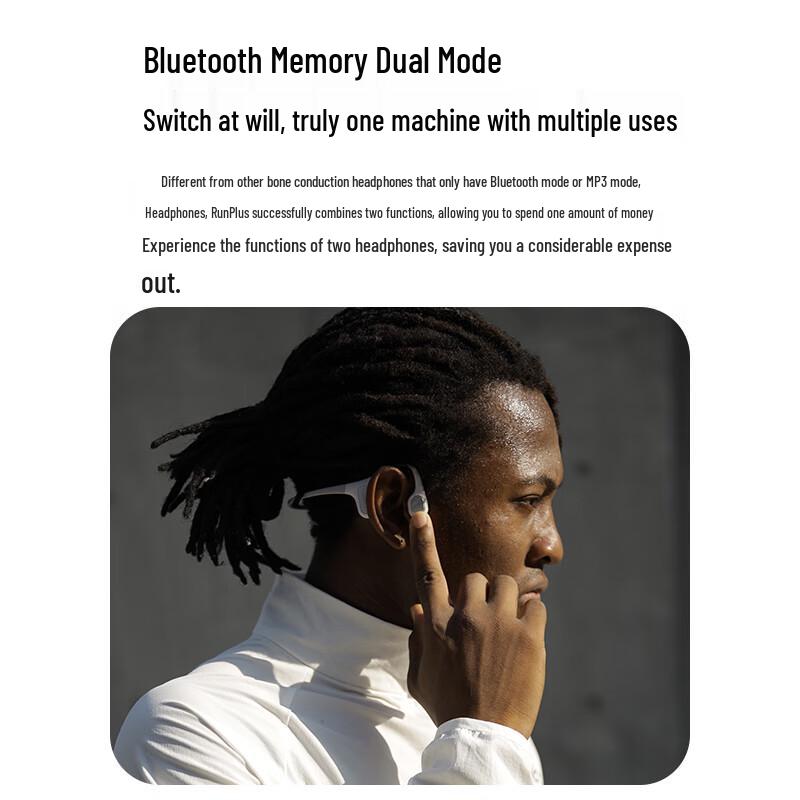 MOJAWA Run Plus Open-Ear Bone Conduction Bluetooth Headphones