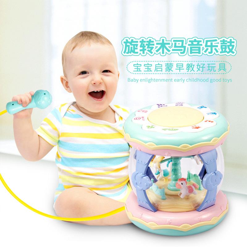 Children'S Toys, Music Stories, Early Education Encyclopedia, With Microphone, Can Be Connected To Mobile Phone Charging, Hand Drum