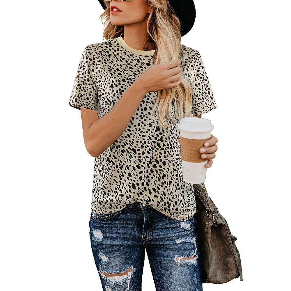 Summer Cute Leopard T-Shirts 3D Print Women O-Neck Short Sleeve T Shirt Streetwear Harajuku Tees Basic Tops Female Clothing