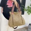 Large-Capacity Women's Canvas Tote - Korean Fashion, Casual Style, Simple Document Bag