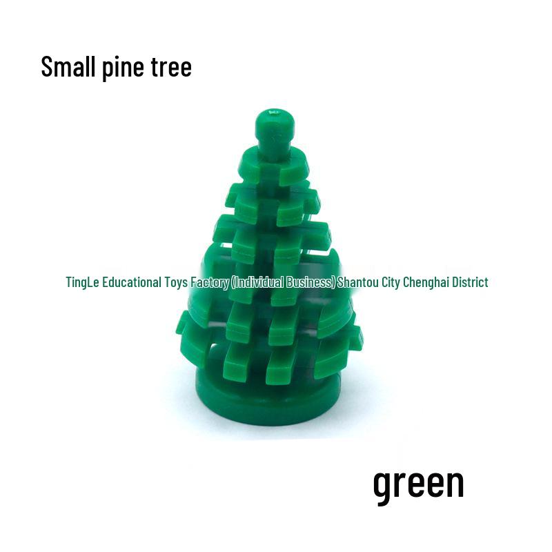 Pine Tree Building Blocks 2435 3471: Compatible with Lego Forest & Street Scenery Accessories.