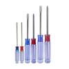 Crystal Clear Magnetic Screwdriver Set - Red: 10, Blue: 1, Hardened 3.0mm, 5.0mm, 6.0mm Phillips & Slotted