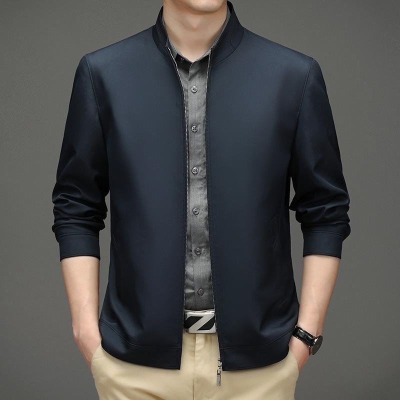 Autumn Men's Business Casual Jacket for Middle-Aged and Young, Loose Fit, Plus Sizes Available