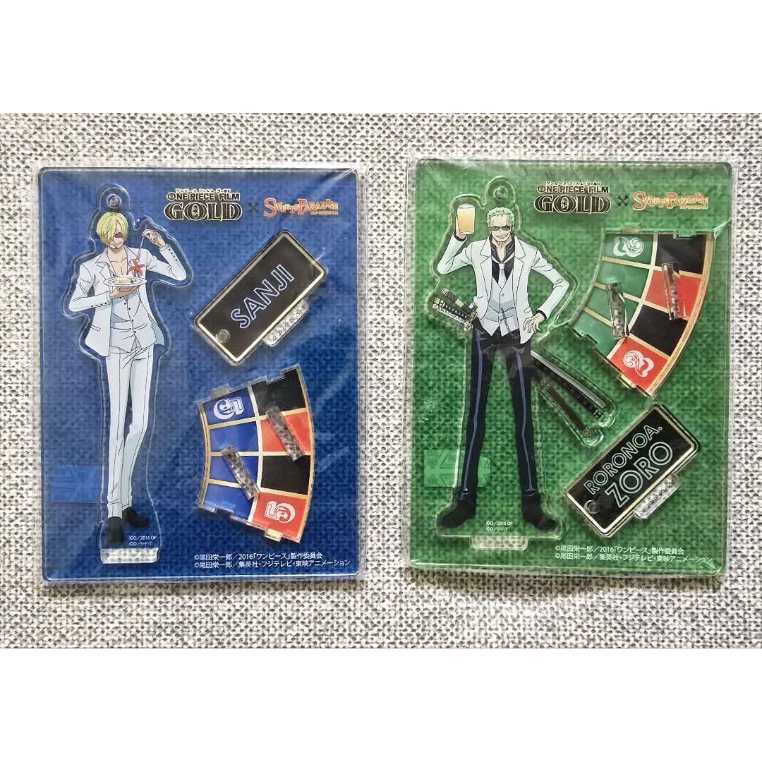 Used One Piece Zoro Sanji Suipara Collaboration Film Gold Acsta