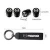 Car Logo Tire Wheel Valve Caps Cover Car Key Chain Ring Keychain For Mazda 3 6 2 CX-60 CX3 CX5 MX30 CX9 MX5 RX8 GJI MX3 CX30 CX7
