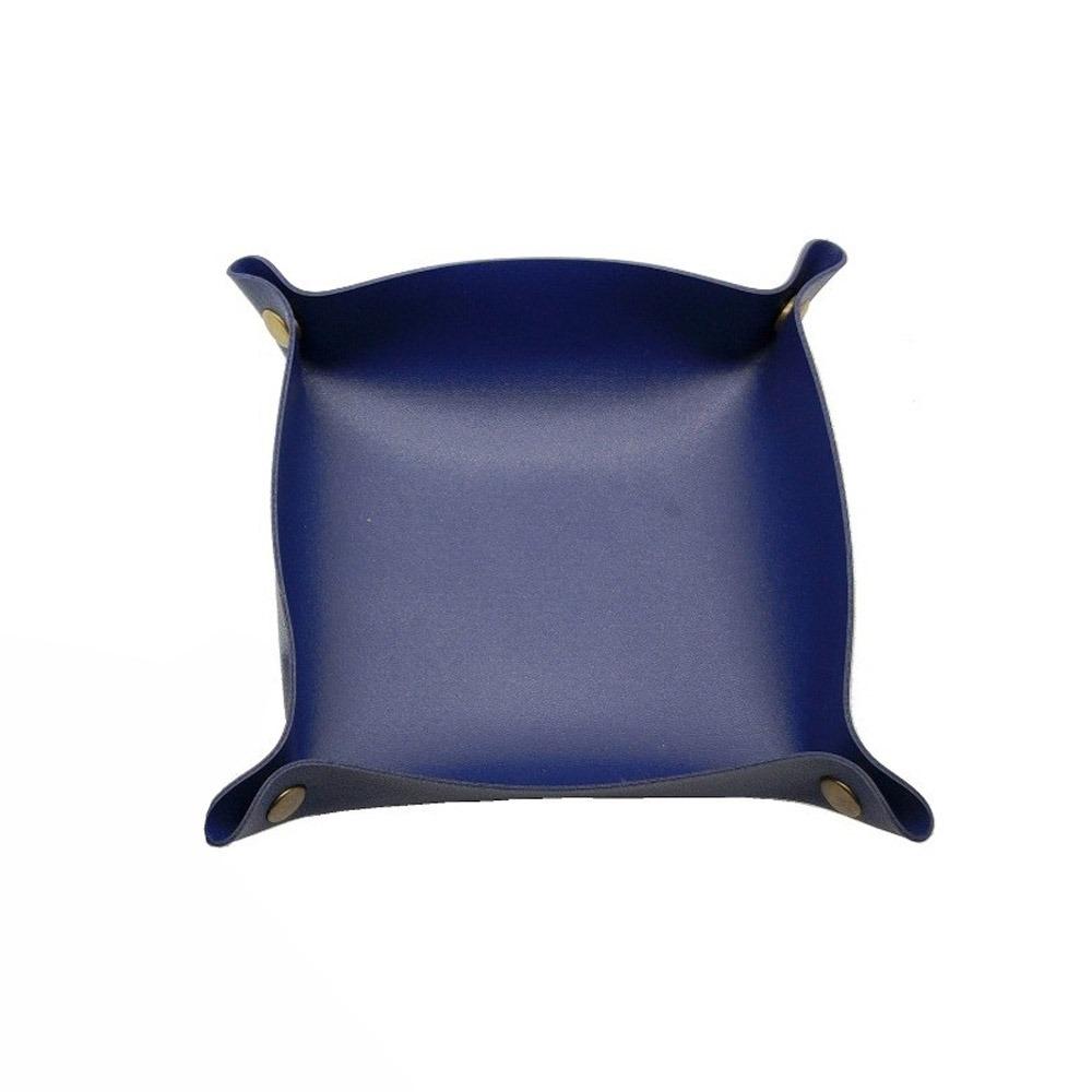 Large Capacity Leather Tray Foldable Storage Tray for Jewelry Phone Key Wallet Coin