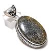 Lodolite Quartz Gemstone Handmade 925 Sterling Silver Jewelry Pendant 2.17" G3E24