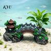 Hand Painted Resin Decor Aquarium Bridge Ornament, Arch Miniature Fish Tank Decor, Decoration Mini Model for Terrarium, Fairy Garden Accessories
